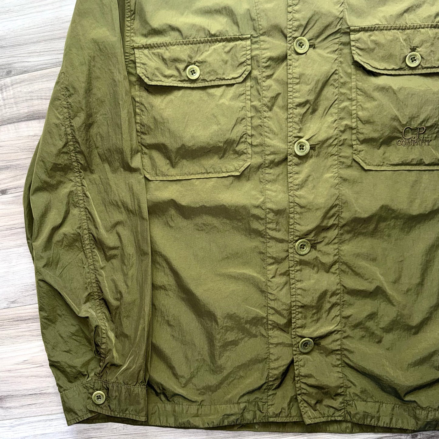 CP Company Chrome-R Nylon Pocket Button Up Overshirt - XXL ptp24”