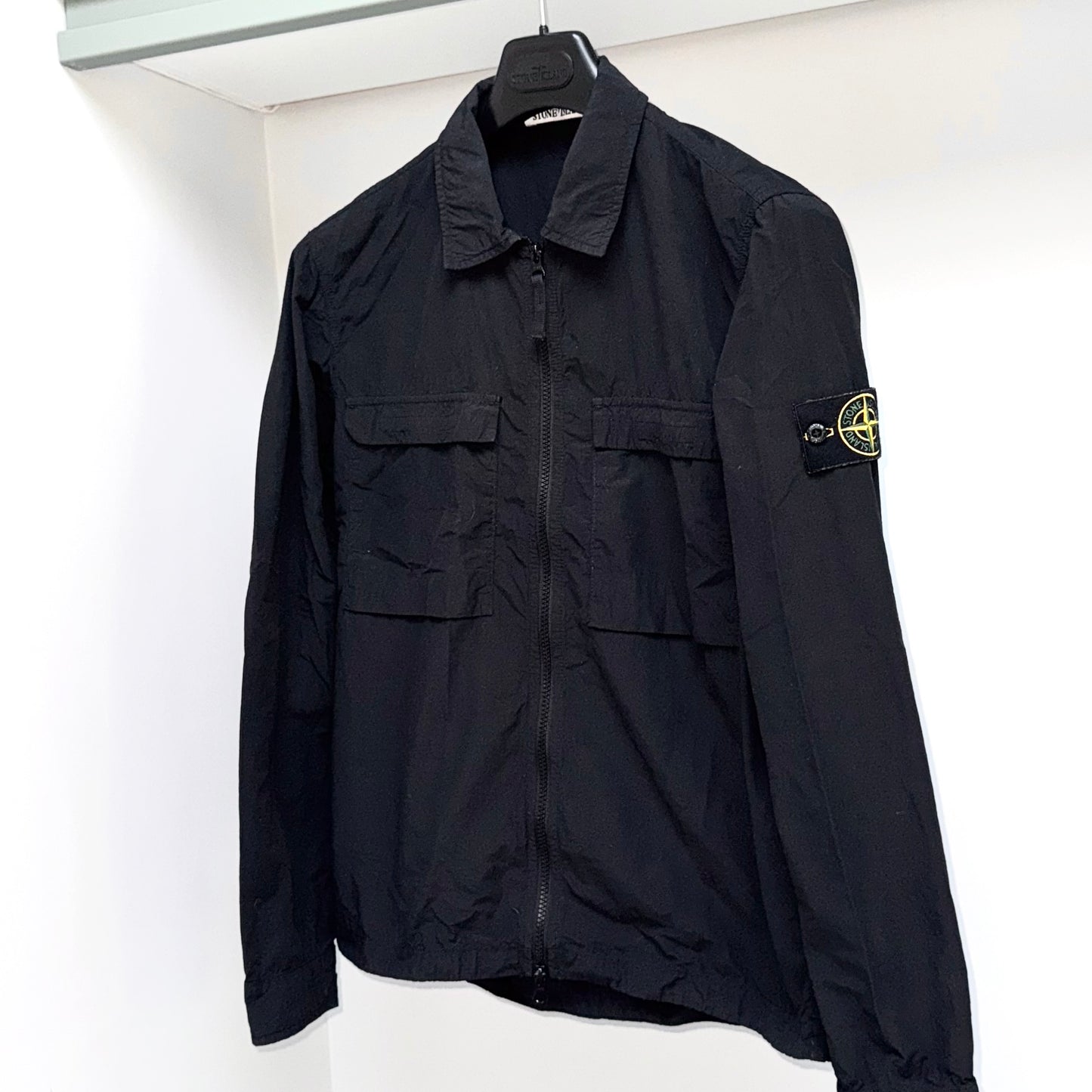 Stone Island Nylon Full Zip Badge Overshirt - Small