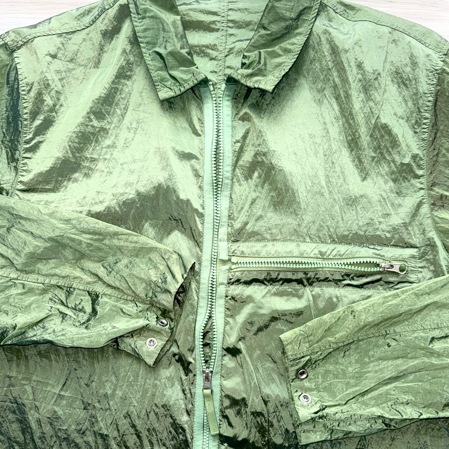 Stone Island Nylon Metal Econyl Full Zip Badge Overshirt - XXL ptp24.5”