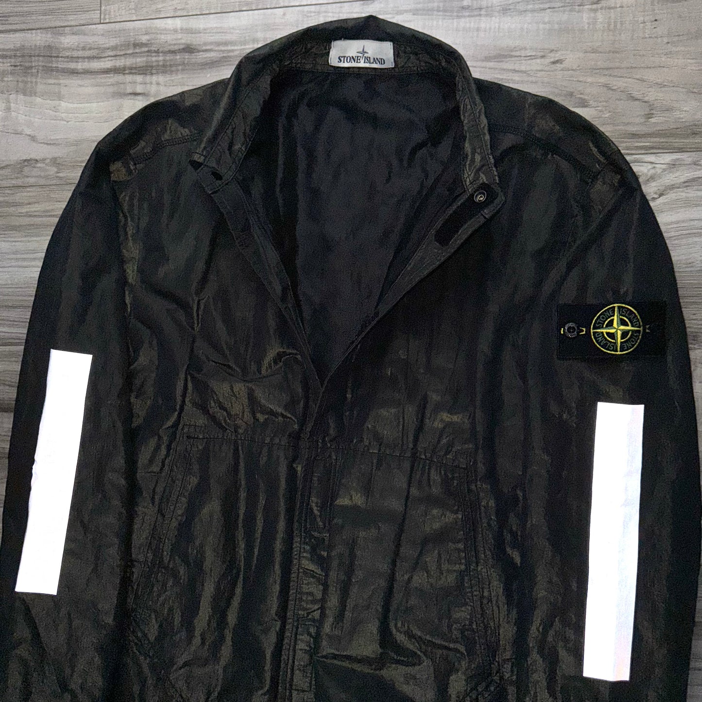 Stone Island Reflective Cotton Metal GD Badge Overshirt - Medium