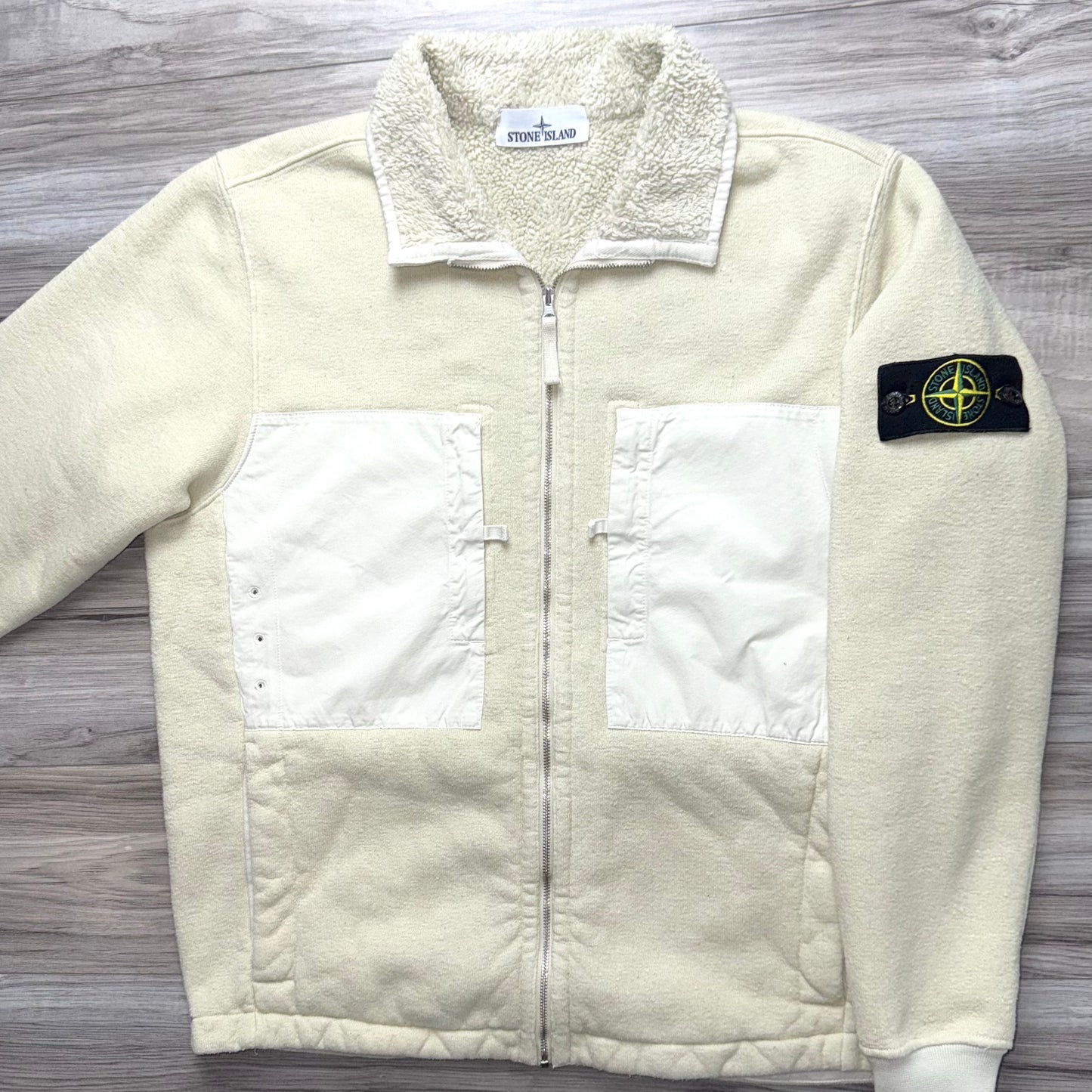Stone Island Plated Terry Fleece Badge Jacket - Medium