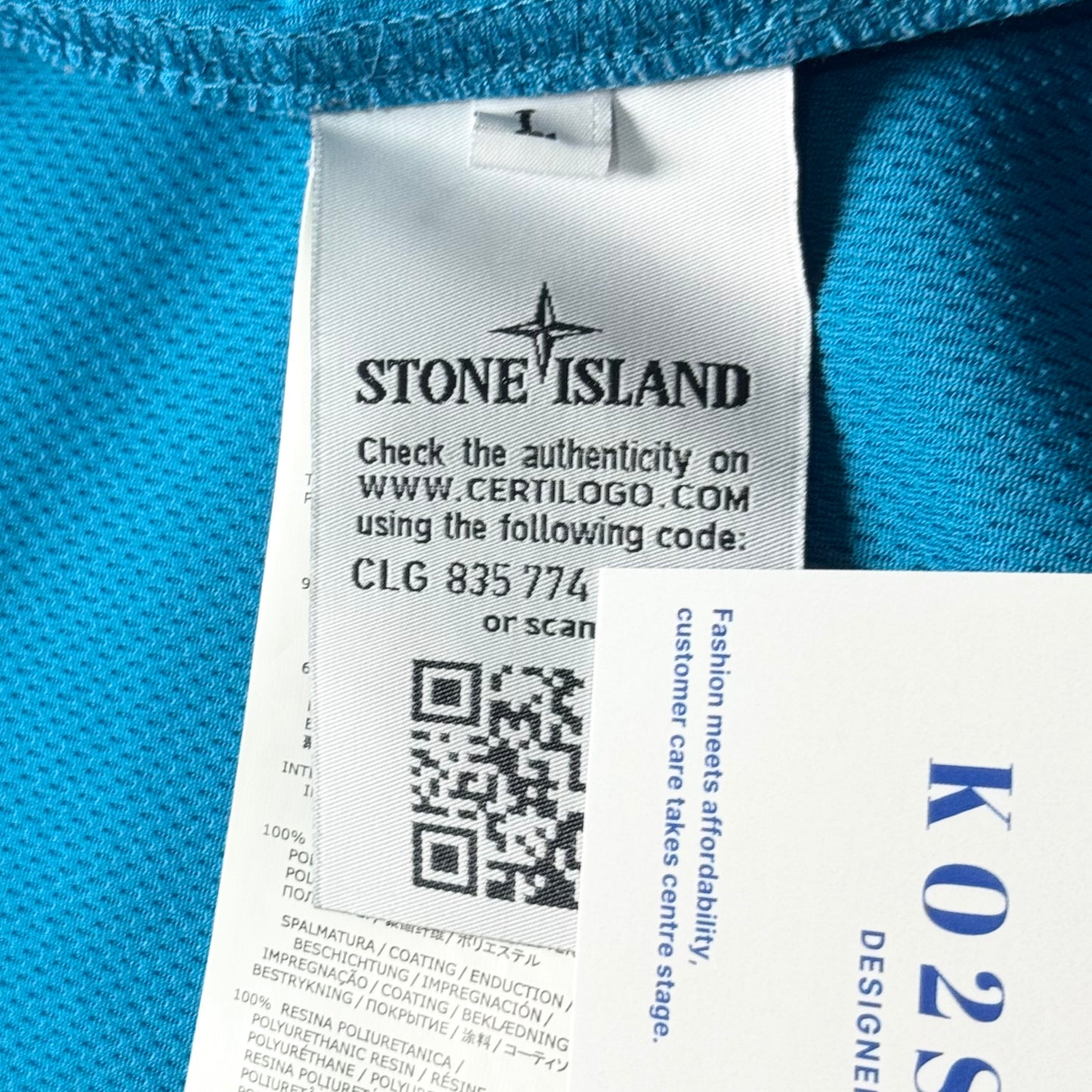 Stone Island Light Soft Shell-R Full Zip Badge Jacket - Large ptp21.5”