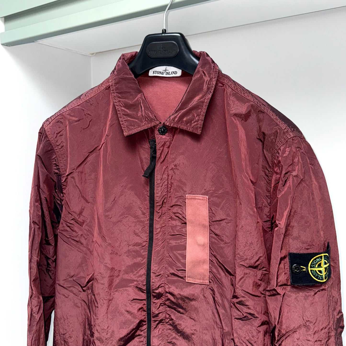 Stone Island Nylon Metal Full Zip Badge Overshirt - XXL
