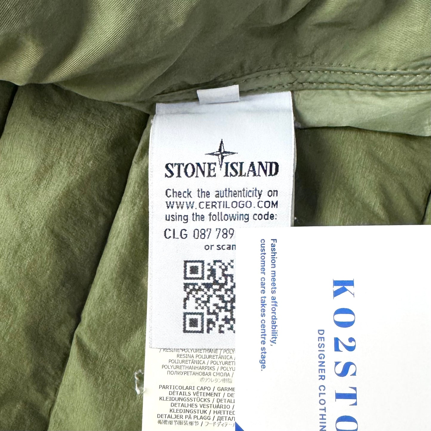 Stone Island Loom Woven Down Chambers Stretch Nylon-TC Badge Jacket - Small ptp19.5”