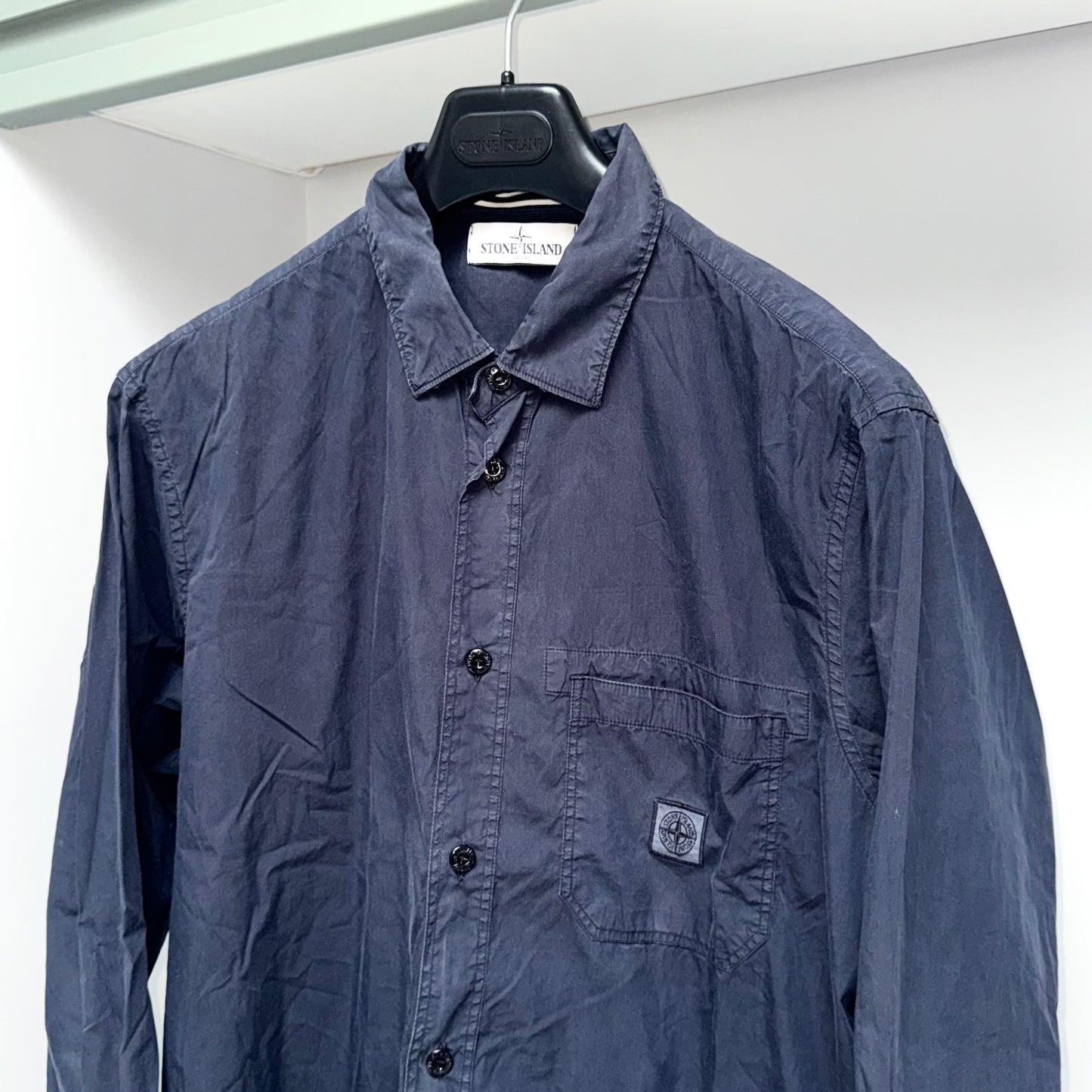 Stone Island Button Up Patch Shirt - XXL