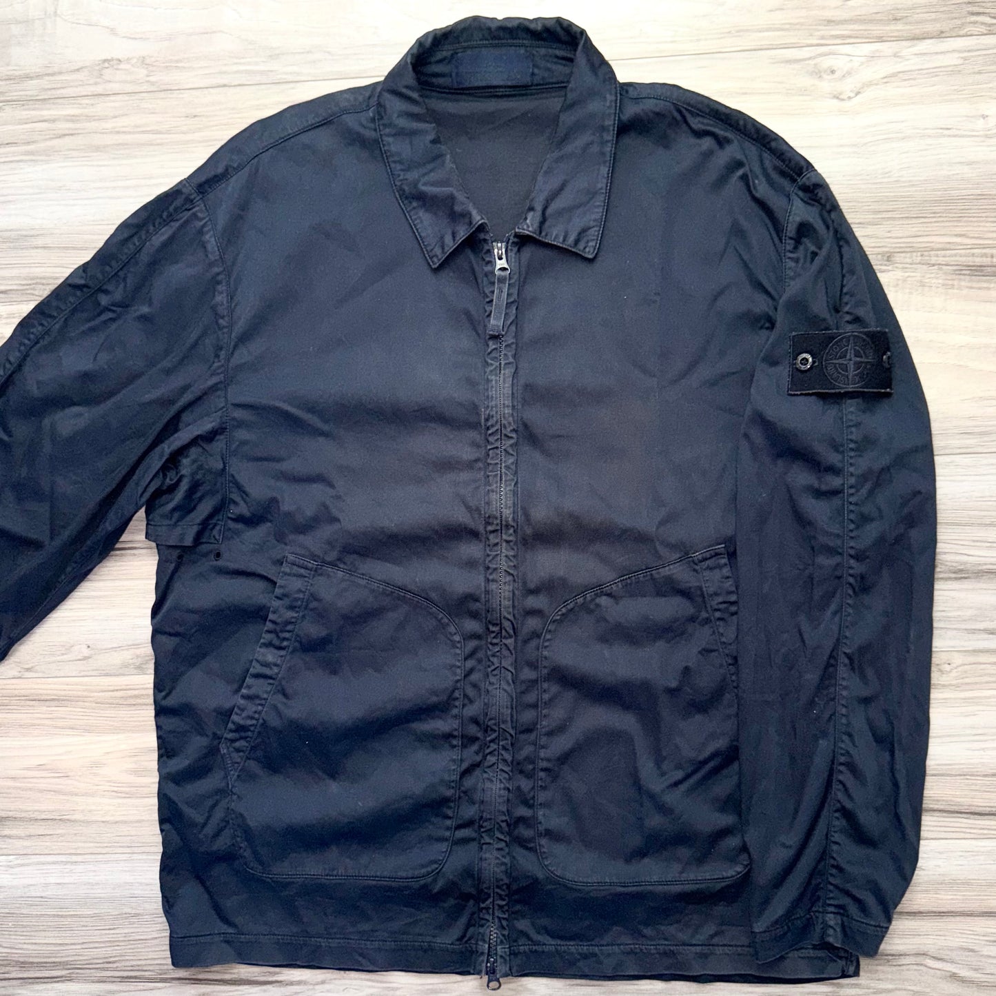 Stone Island Ghost Full Zip Badge Overshirt - XL