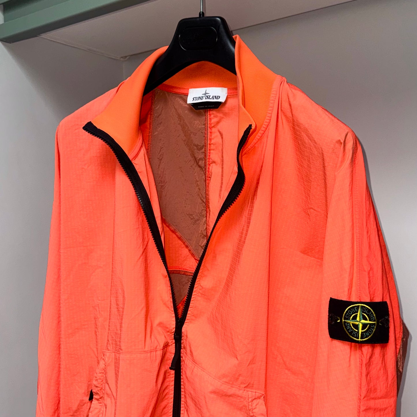 Stone Island Cotton Nylon Ripstop Star Inlay Badge Bomber Jacket - XXL ptp26.5”