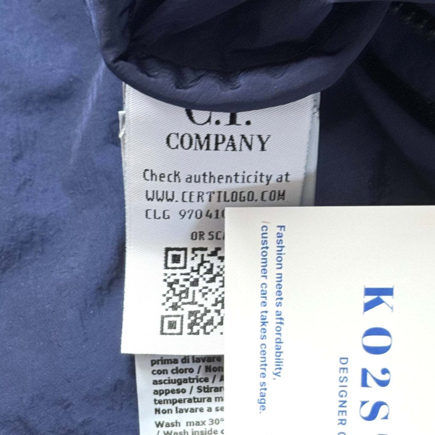 CP Company Chrome Nylon Lens Full Zip Overshirt - Large ptp22”