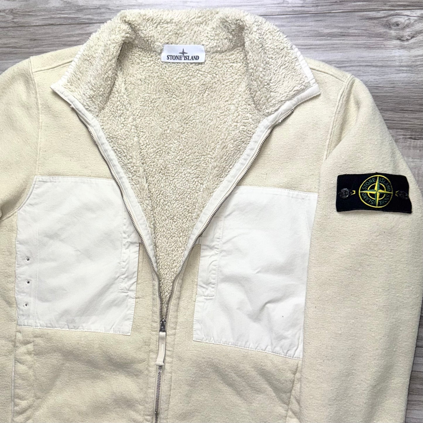 Stone Island Plated Terry Fleece Badge Jacket - Medium