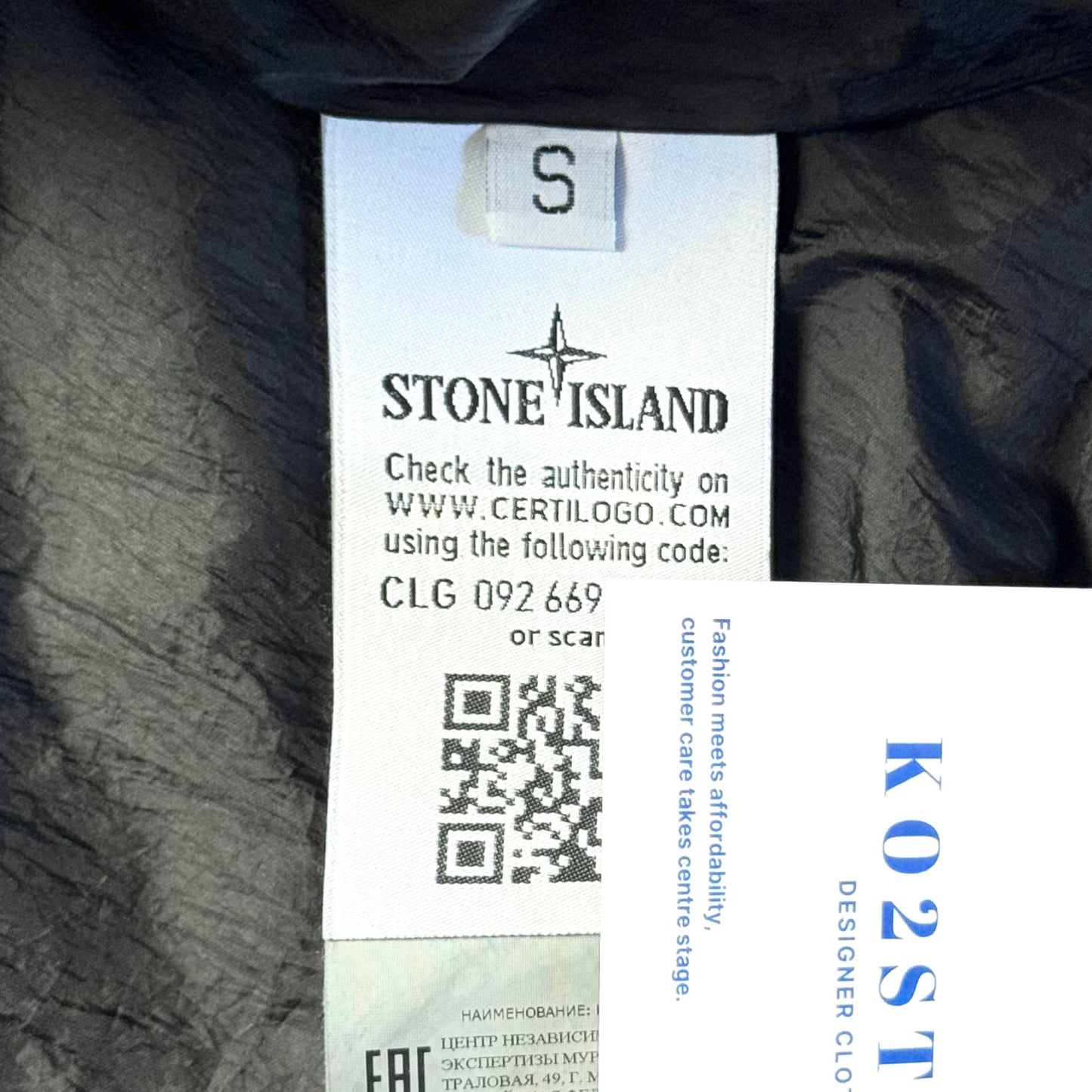 Stone Island Garment Dyed Crinkle Reps Full Zip Badge Jacket - Small ptp20.5”