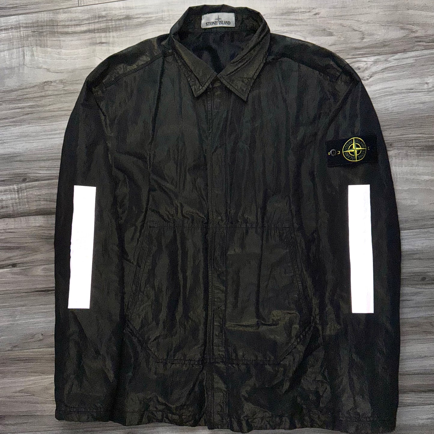 Stone Island Reflective Cotton Metal GD Badge Overshirt - Medium