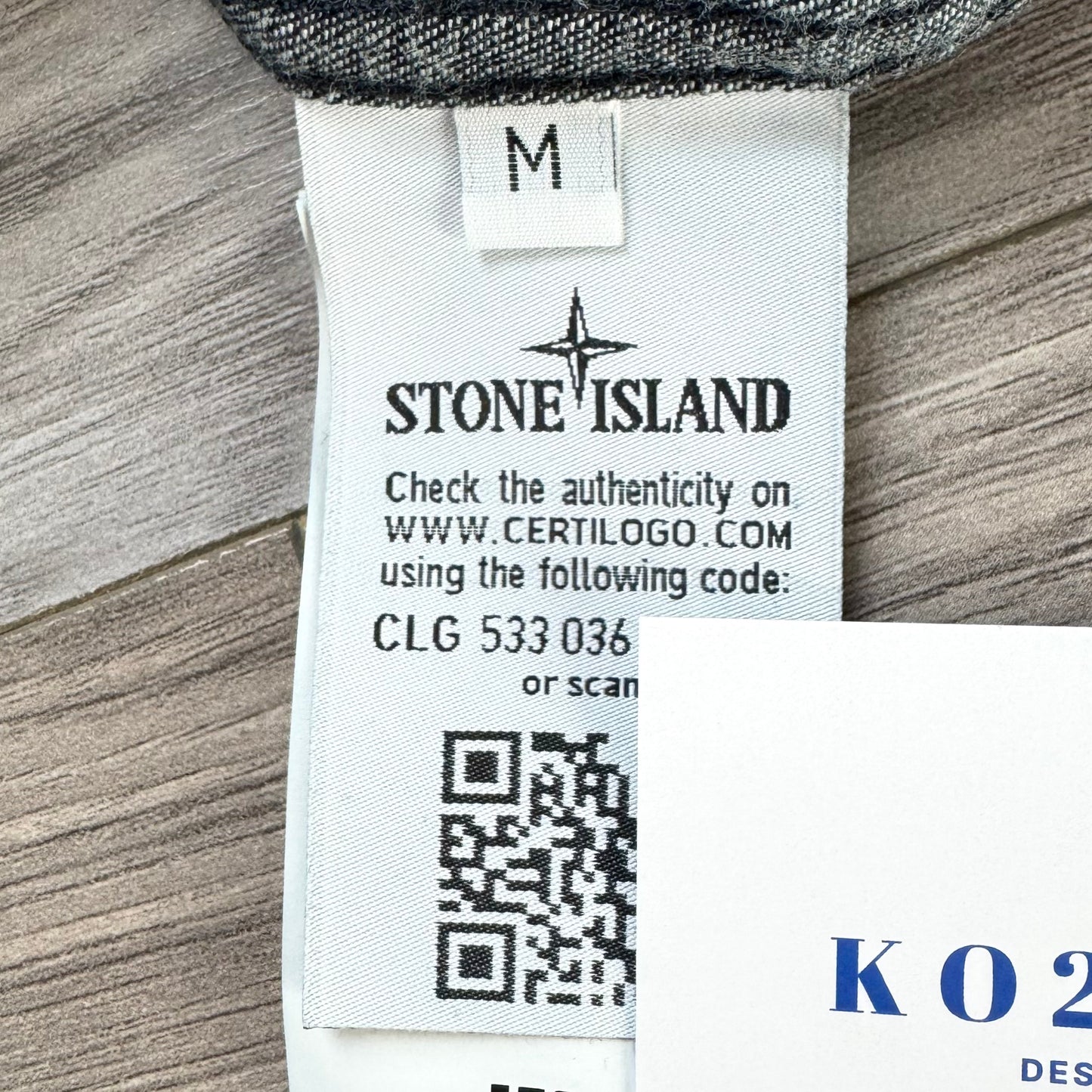 Stone Island Denim Full Zip Badge Overshirt - Small/Medium