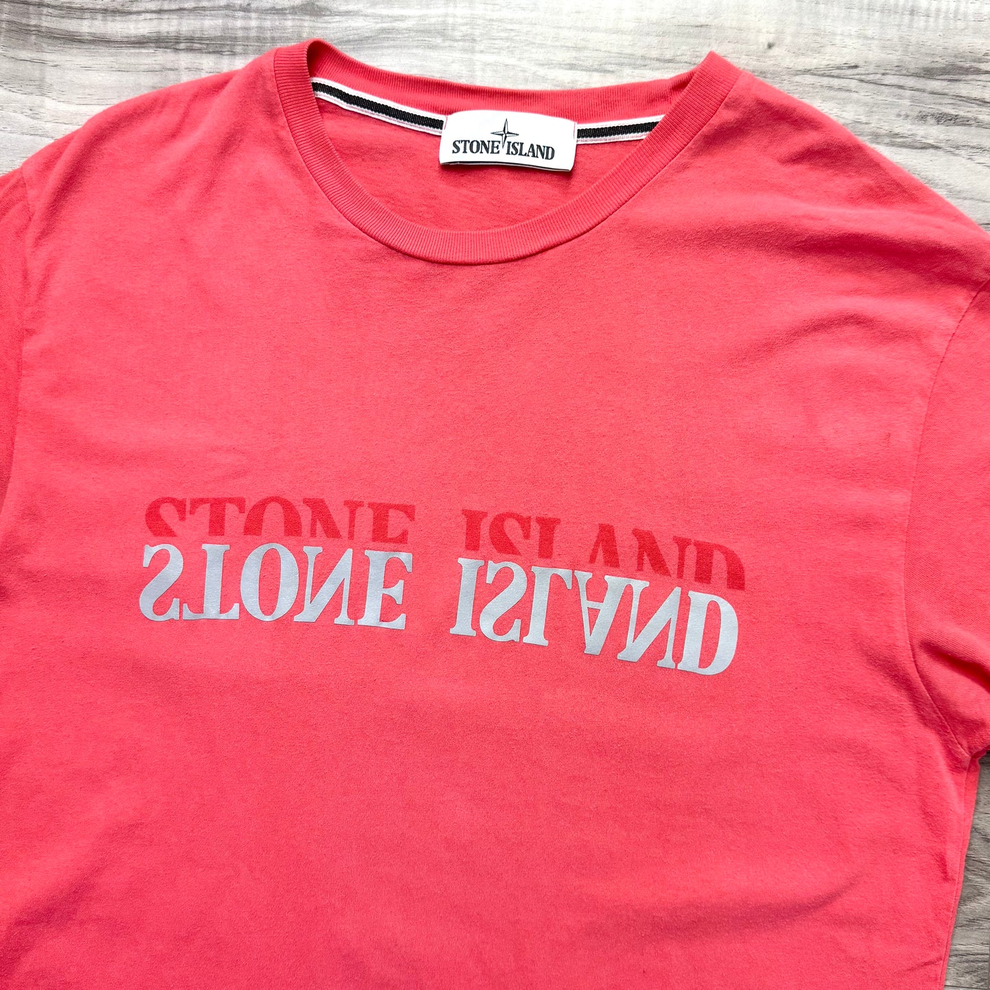 Stone Island Spellout Reflective Logo T shirt - Medium