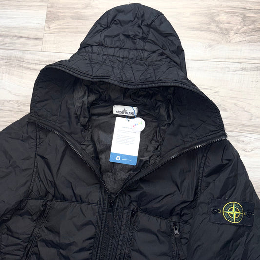 Stone Island Garment Dyed Crinkle Reps Full Zip Badge Jacket - Small ptp20.5”