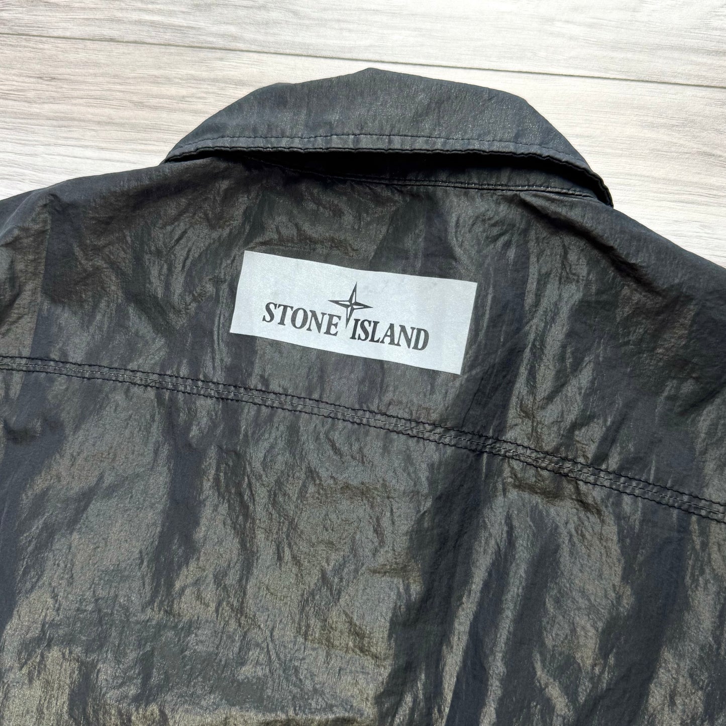 Stone Island Reflective Cotton Metal GD Badge Overshirt - Medium