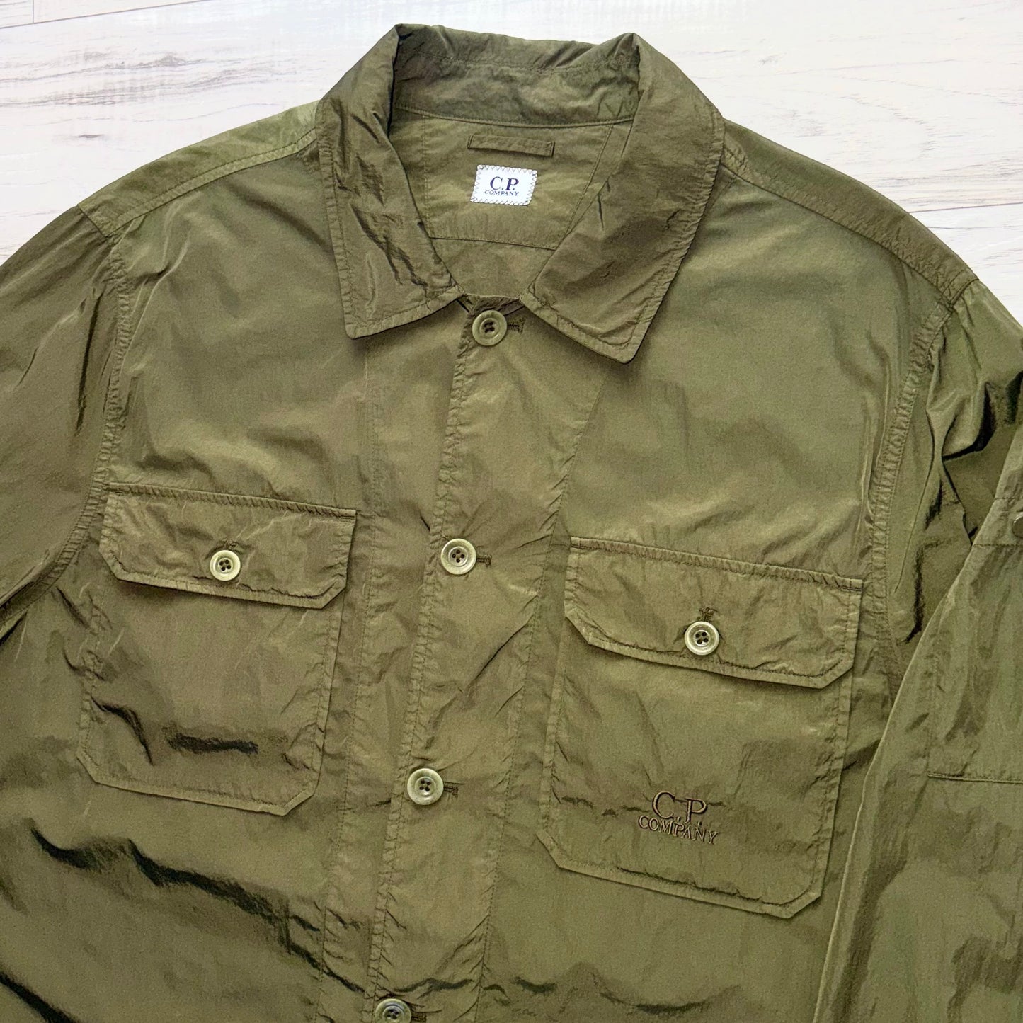 CP Company Chrome-R Nylon Pocket Button Up Overshirt - XXL ptp24”