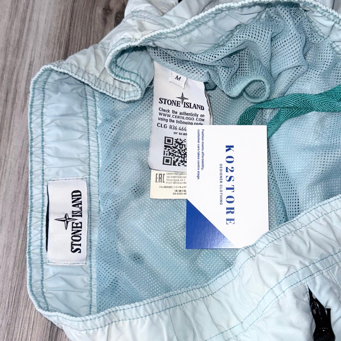 Stone Island Marina Spellout Swim Shorts - Medium 32W