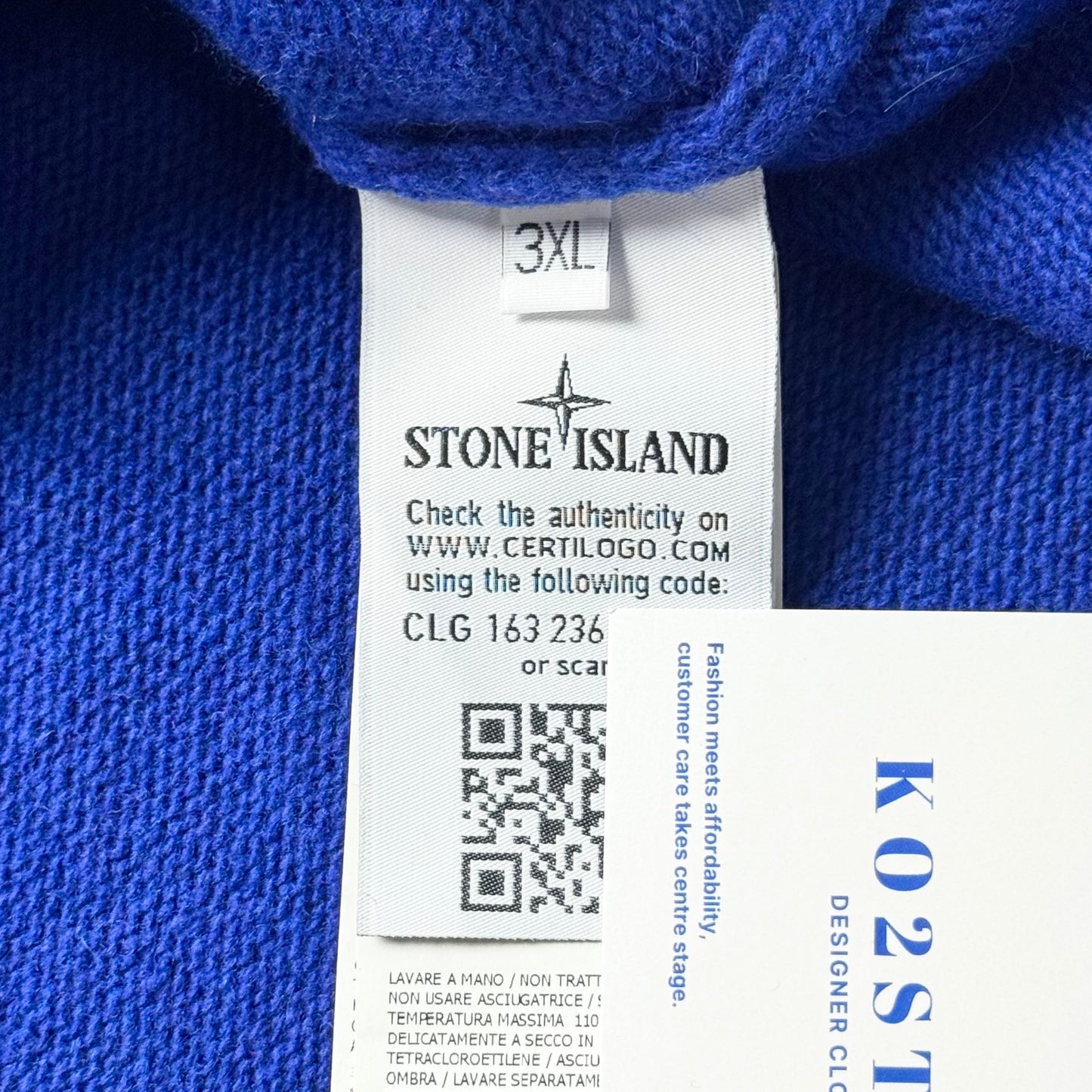 Stone Island Knitted Melange Lana Wool Quarter Zip Badge Jumper - XXL ptp24.5”