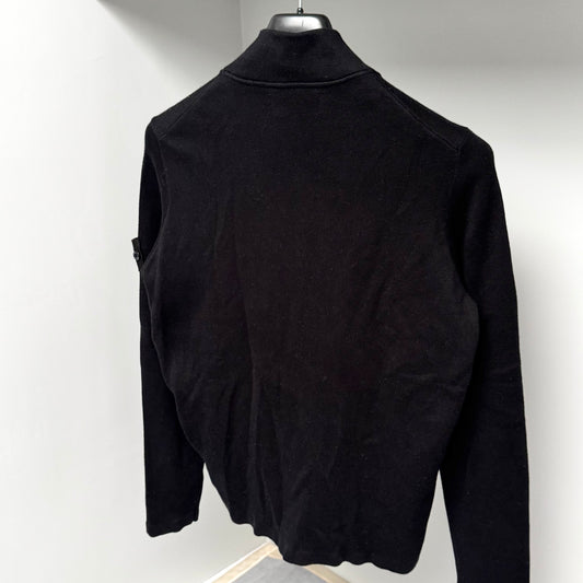 Stone Island Knitted Ghost Full Zip Badge Jumper - Small ptp19”