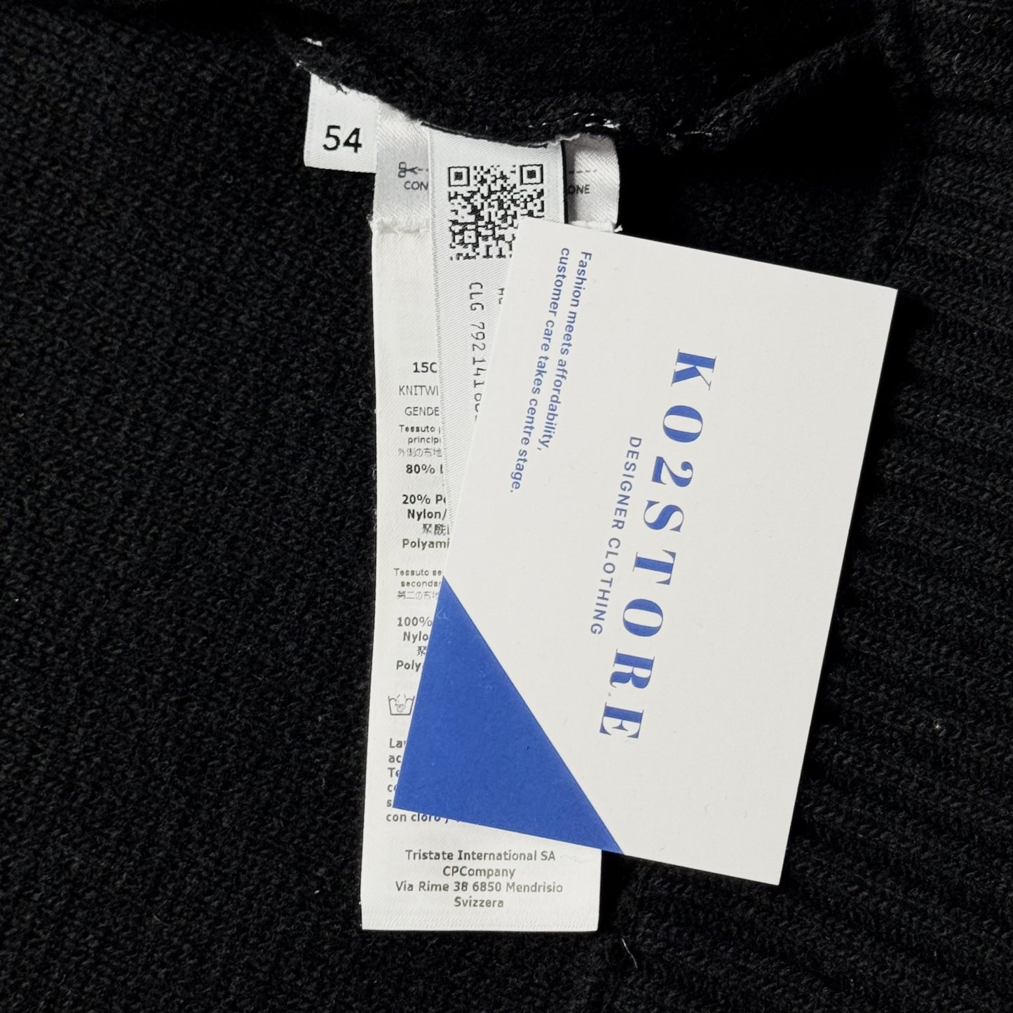 CP Company Lambswool Mixed Utility Full Zip Knitted Jumper - XXL ptp23.5”