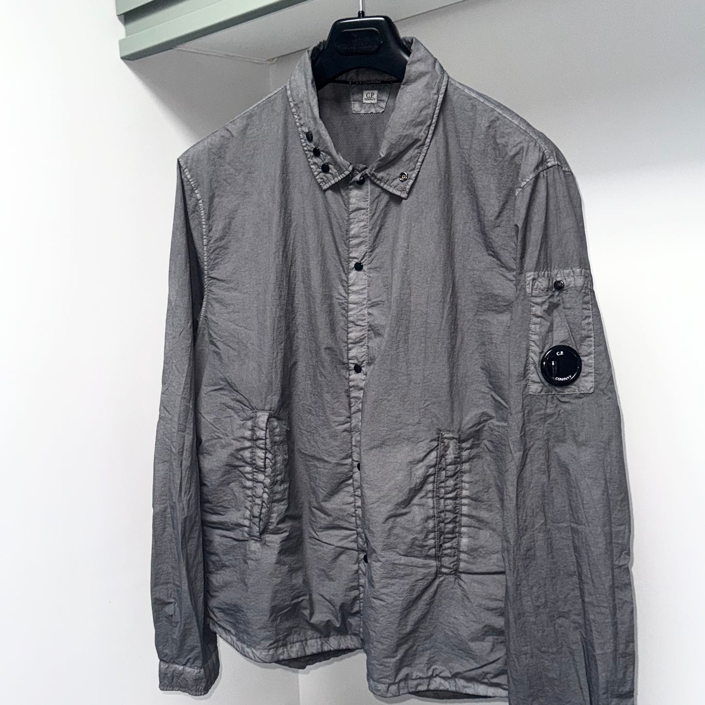 CP Company Taylon L Nylon Button Up Lens Overshirt - XL ptp23.5”