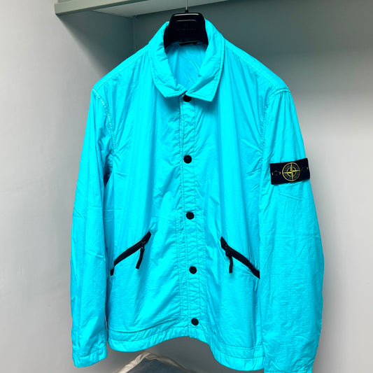 Stone Island Garment Dyed Crinkle Reps NY With Polartec Alpha Technology Button Up Badge Jacket - XXL ptp24.5”
