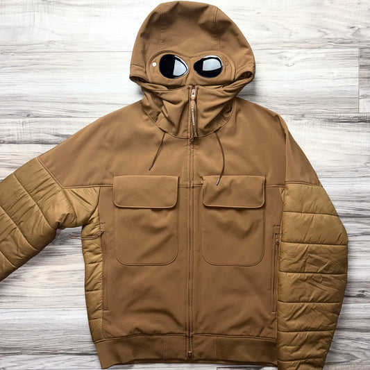 CP Company Shell-R Mixed Full Zip Goggle Jacket - Medium ptp21.5”