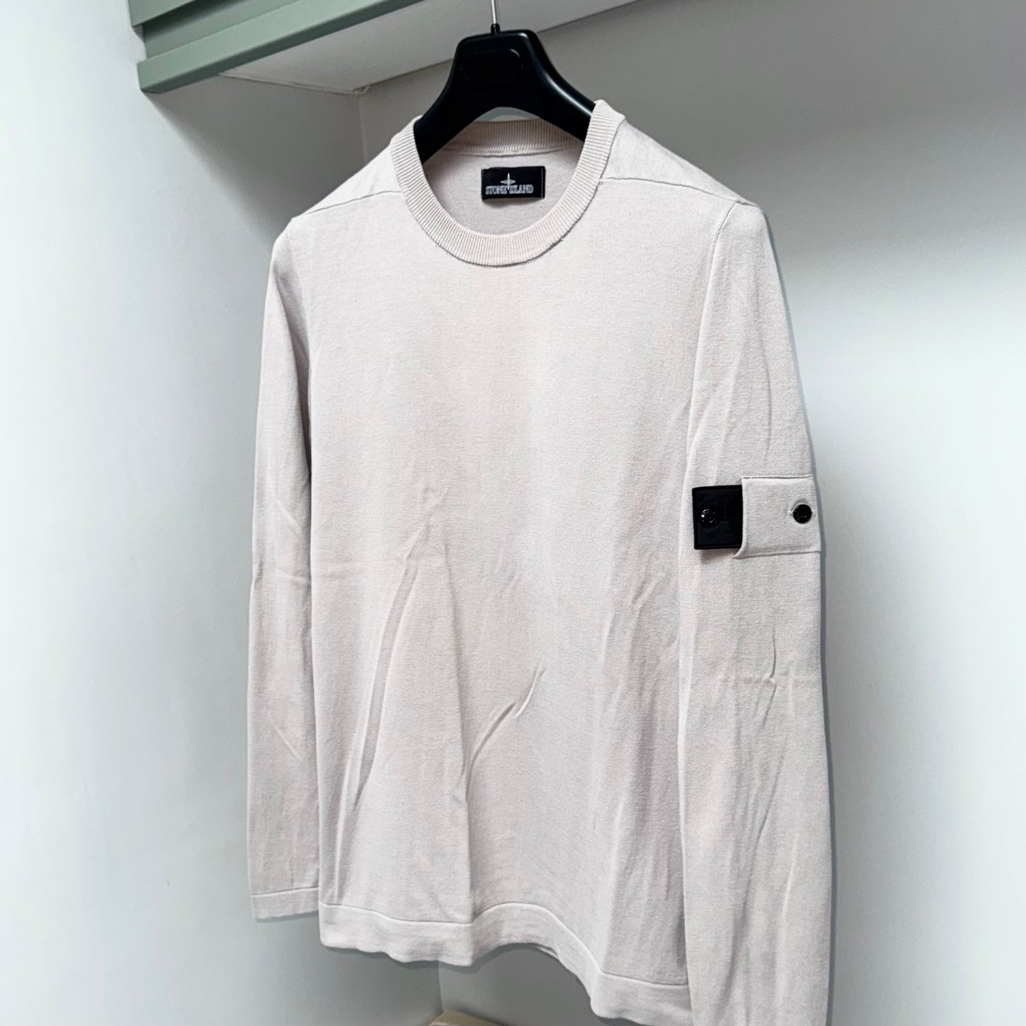 Stone Island Knitted Shadow Project Pullover Badge Sweatshirt - Large ptp21.5”