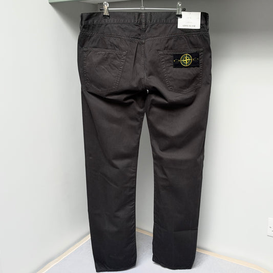 Stone Island Grey Cotton Chinos - 34W 32L Slim Fit