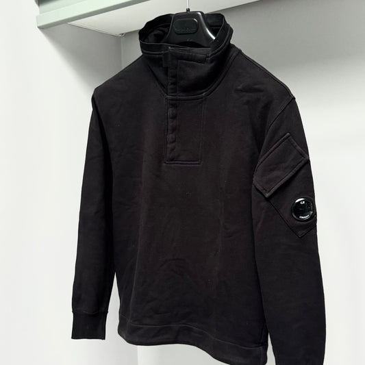 CP Company Quarter Button Up Pullover Lens Sweatshirt - Small ptp20”