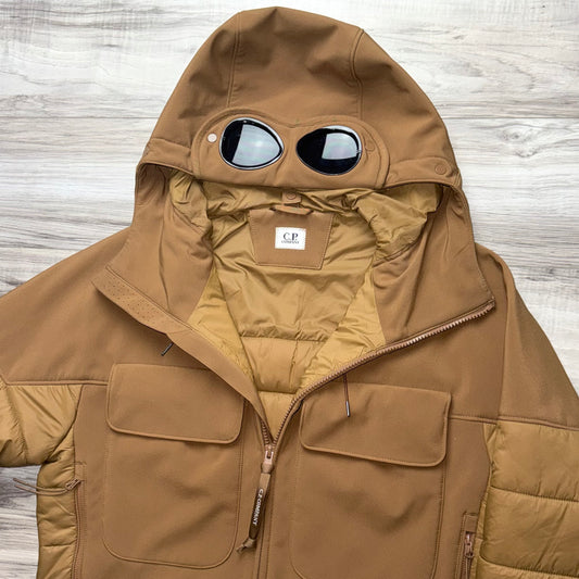 CP Company Shell-R Mixed Full Zip Goggle Jacket - Medium ptp21.5”