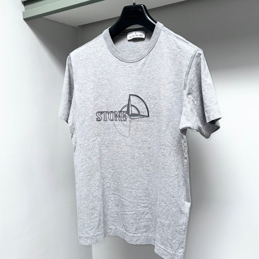 Stone Island Compass Logo T shirt - Small ptp18.5"