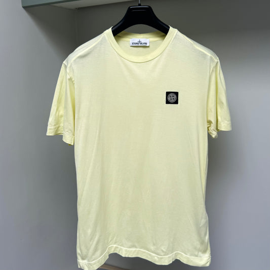 Stone Island Yellow Patch Logo T shirt - Medium