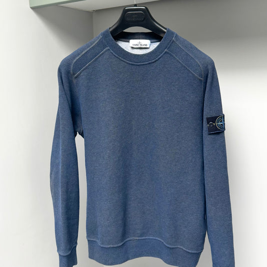 Stone Island Blue Dust Treatment Pullover Sweatshirt - Small ptp20.5”