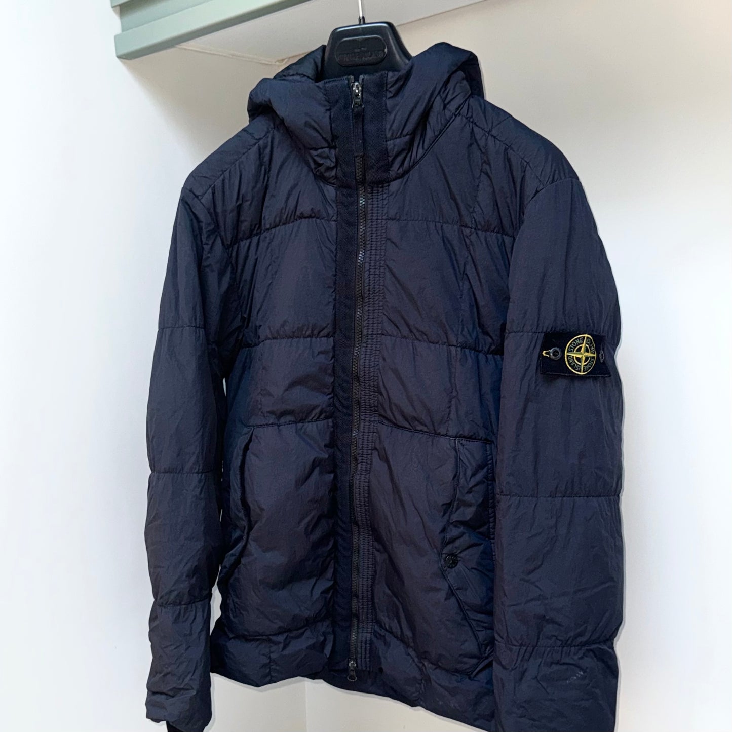 Stone Island Garment Dyed Crinkle Reps NY Down Badge Jacket - Medium ptp21”