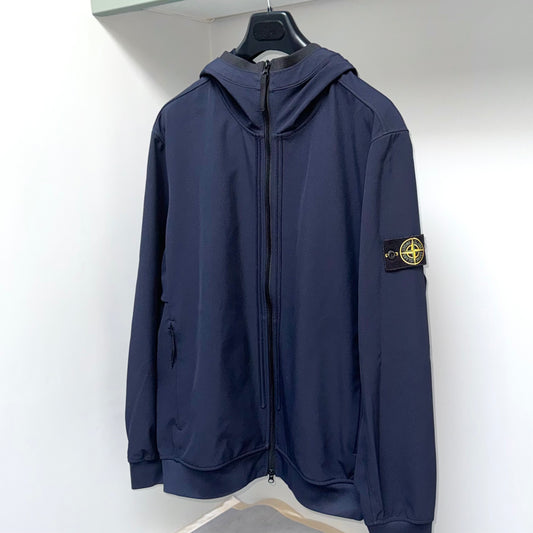 Stone Island Light Soft Shell-R e.dye Technology Full Zip Badge Jacket - XXL ptp25”