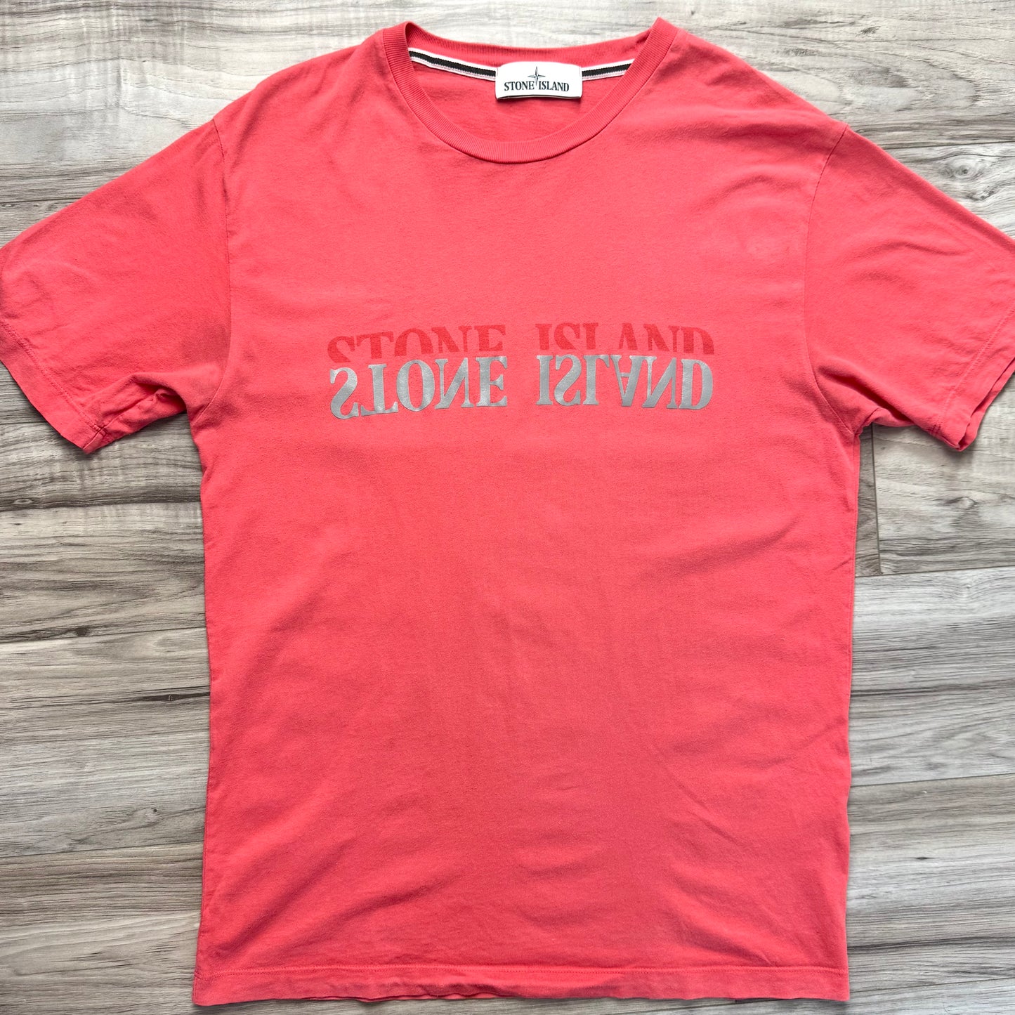 Stone Island Spellout Reflective Logo T shirt - Medium