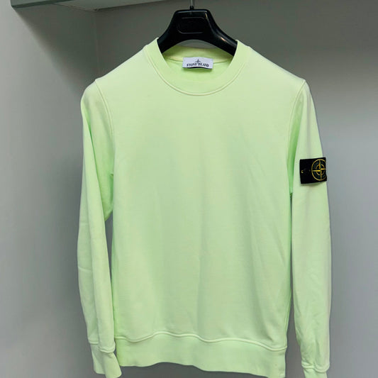 Stone Island Light Green Pullover Sweatshirt - Small ptp19.5”