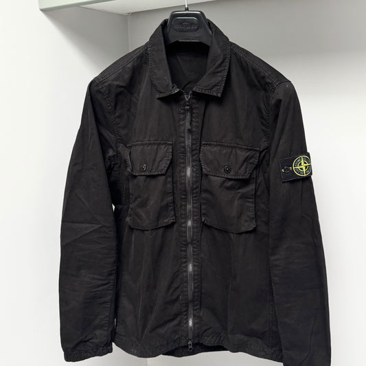 Stone Island Full Zip Badge Overshirt - Medium ptp21”