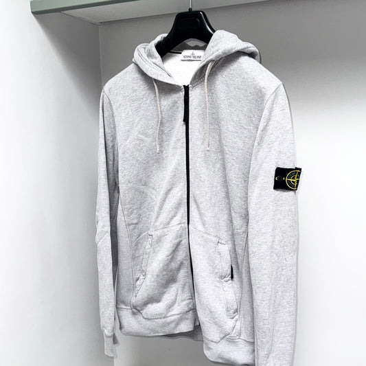 Stone Island Full Zip Badge Hoodie - XL ptp22.5”