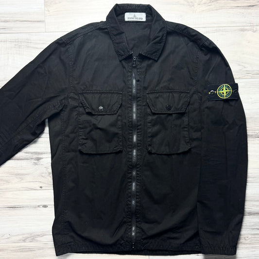 Stone Island Full Zip Badge Overshirt - Medium ptp21”