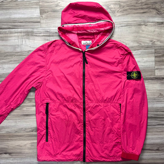 Stone Island Skin Touch Nylon-TC Full Zip Badge Jacket - XL ptp24.5”