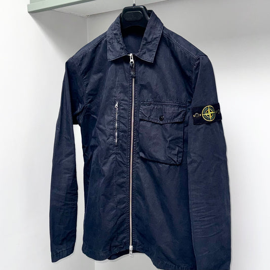 Stone Island Full Zip Badge Overshirt - Medium ptp20.5”