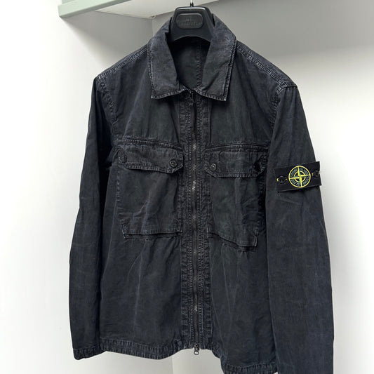 Stone Island Full Zip Badge Overshirt - Medium ptp21”