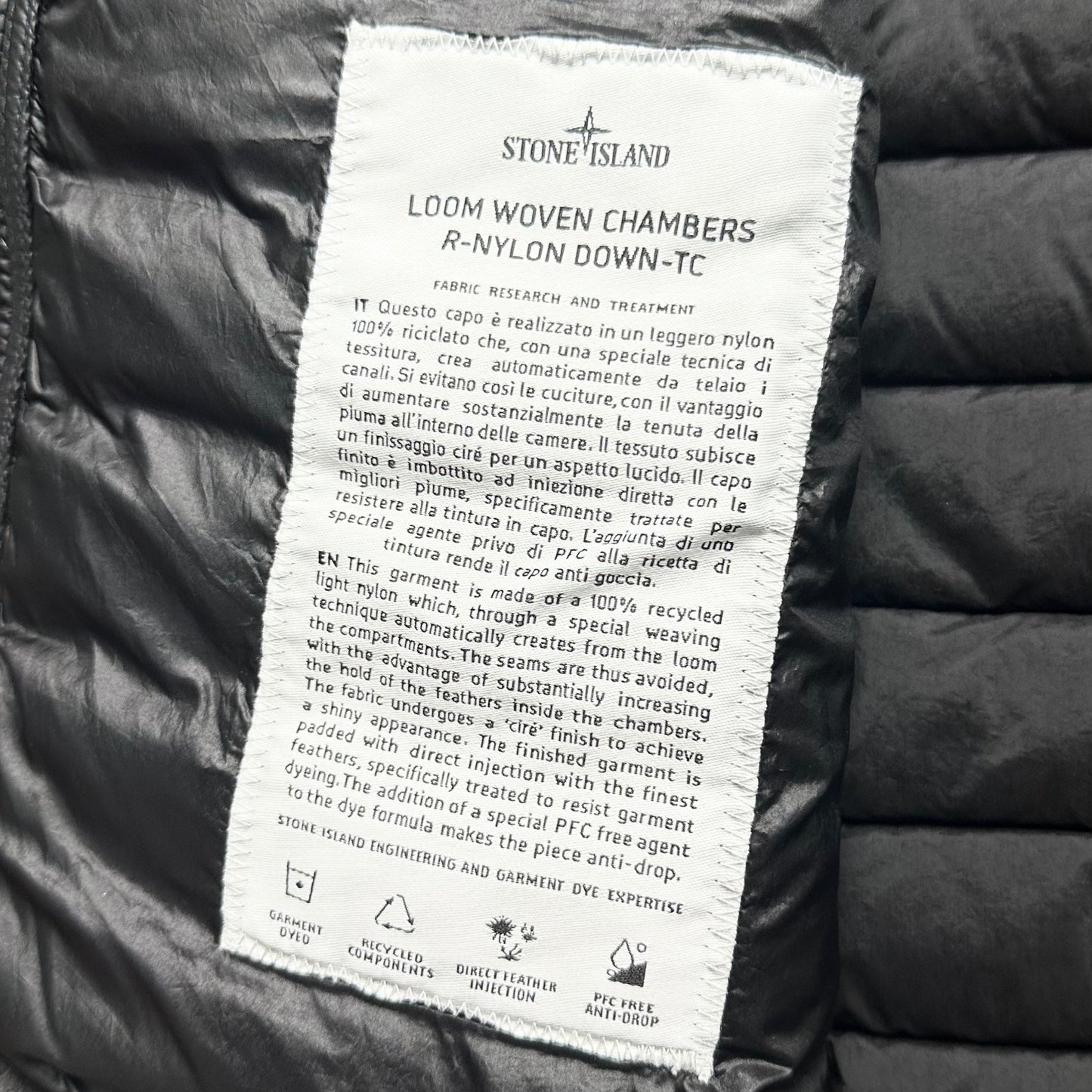 Stone Island Loom Woven Chambers R-Nylon Down-TC Badge Jacket