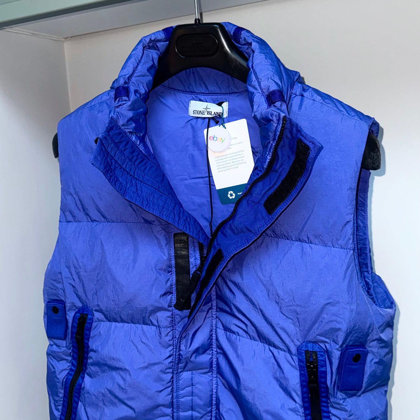 Stone Island Garment Dyed Crinkle Reps NY Down Badge Gilet - Medium ptp22”