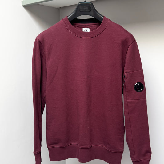 CP Company Red Raised Fleece Pullover Lens Sweatshirt - Medium