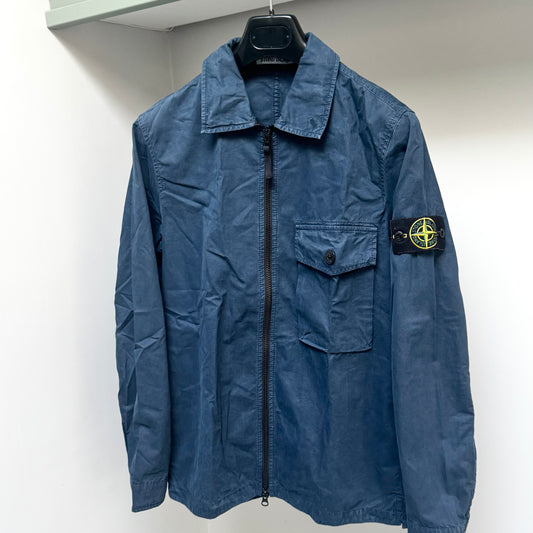 Stone Island Full Zip Badge Overshirt - Small ptp20.5”