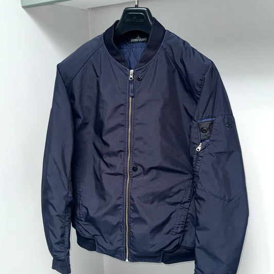 Stone Island Shadow Project MA-1 Full Zip Badge Bomber Jacket - Medium ptp22”