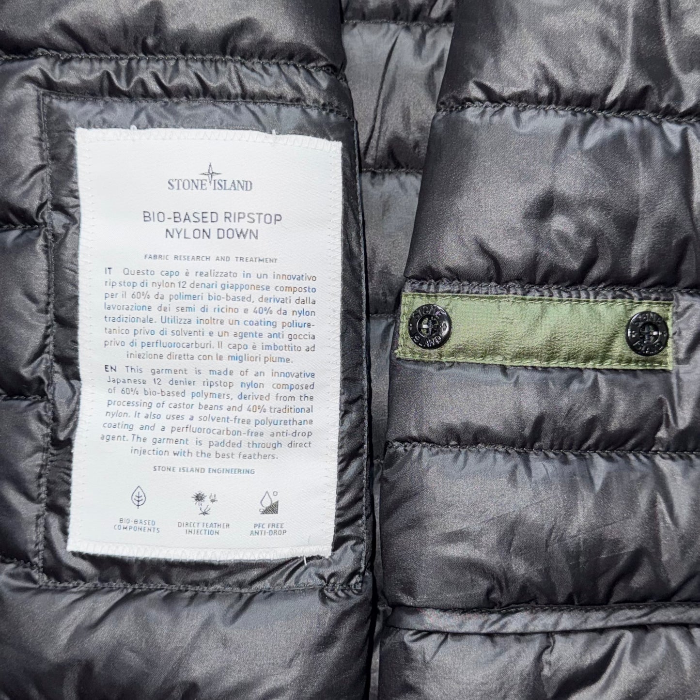Stone Island Bio-Based Ripstop Nylon Down Badge Jacket - XL ptp23”